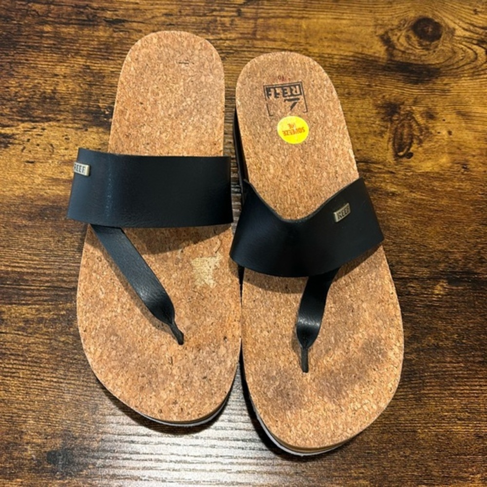 Reef black slides size 10